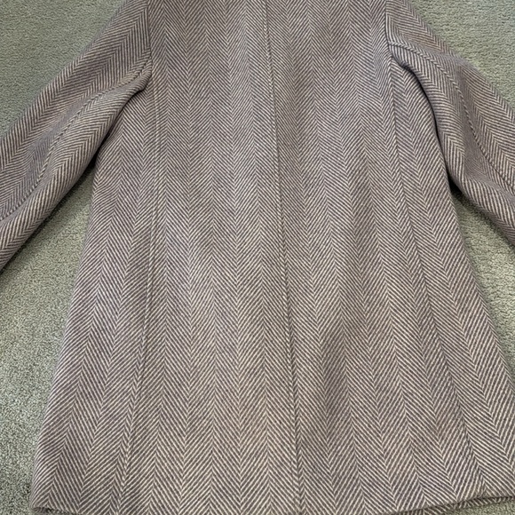 LOFT Herringbone Wool Blend Coat - Picture 9 of 11